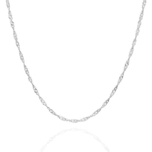 Womens Twisted Curb Singapore Sterling Silver Chain Adjustable size - - One Size - Spero London - Modalova