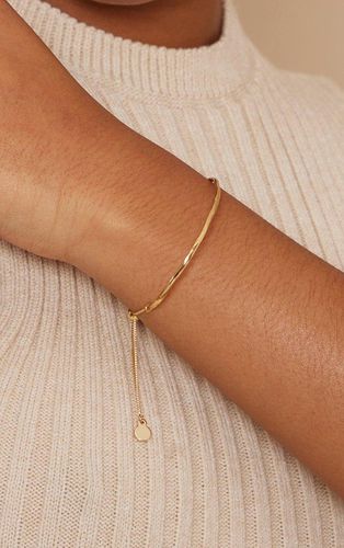 Womens Real Gold Plated Simple Pully Bracelet - - One Size - NastyGal UK (+IE) - Modalova