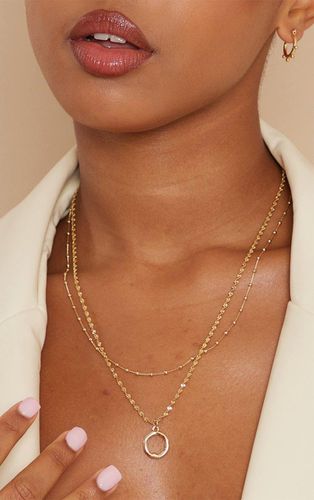 Womens Real Gold Plated Dainty Ball Chain Layered Necklace - - One Size - NastyGal UK (+IE) - Modalova