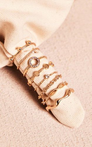 Womens Gold Assorted Shape Twist Ring Set - - M/L - NastyGal UK (+IE) - Modalova