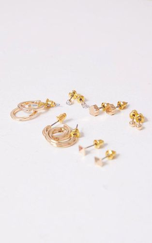 Womens Gold Simple Hoop & Stud Multipack Earrings - - One Size - NastyGal UK (+IE) - Modalova