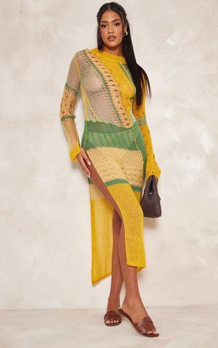 Womens Tall Open Knit Distressed Maxi Dress With Side Split - 12 - NastyGal UK (+IE) - Modalova