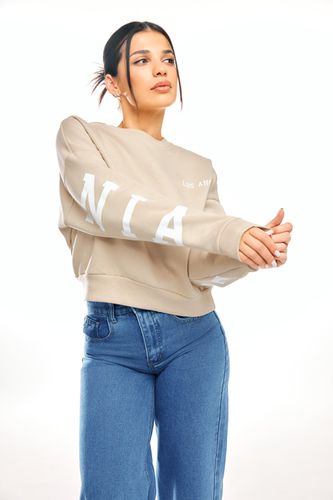 Womens Petite Slogan Cropped Sweatshirt - - 12 - PixieGirl - Modalova