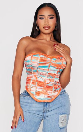 Womens Shape Abstract Printed Boning Longline Corset - 6 - NastyGal UK (+IE) - Modalova