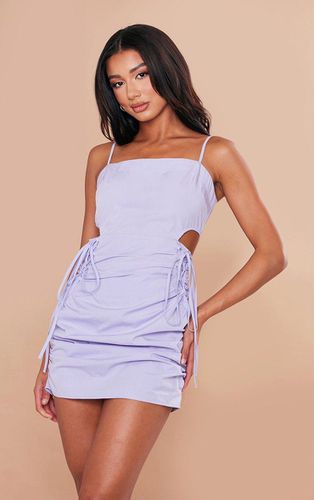 Womens Lilac Woven Cut Out Side Ruched Bodycon Dress - - 4 - NastyGal UK (+IE) - Modalova