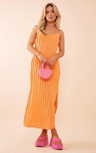 Womens Linen Look Pleat Detail Split Side Midaxi Dress - 4 - NastyGal UK (+IE) - Modalova