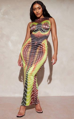 Womens Shape Abstract Print Sleeveless Low Back Midaxi Dress - 6 - NastyGal UK (+IE) - Modalova