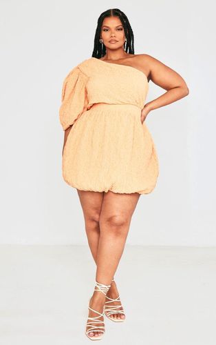Womens Plus Peach Textured One Shoulder Puffball Dress - - 28 - NastyGal UK (+IE) - Modalova