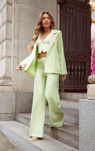 Womens Pastel Woven Oversized Suit Jacket - 14 - NastyGal UK (+IE) - Modalova