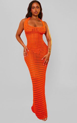 Womens Shape Crochet Knit Halterneck Open Back Maxi Dress - S - NastyGal UK (+IE) - Modalova