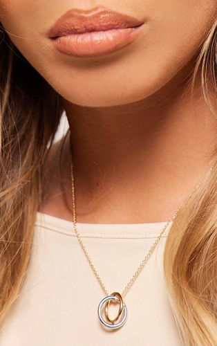 Womens Gold Contrast Hoop Link Necklace - - One Size - NastyGal UK (+IE) - Modalova