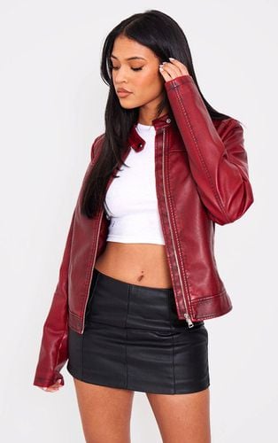 Womens Tall Washed Faux Leather Oversized Seam Detail Jacket - 6 - NastyGal UK (+IE) - Modalova