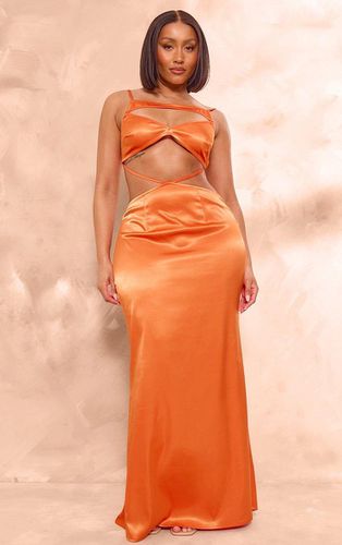 Womens Shape Satin Bra Detail Cut Out Maxi Dress - 14 - NastyGal UK (+IE) - Modalova