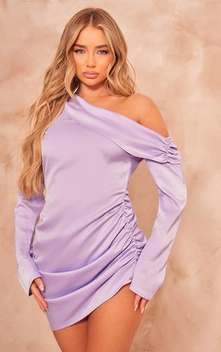 Womens Lilac Satin One Shoulder Drape Bodycon Dress - - 10 - NastyGal UK (+IE) - Modalova