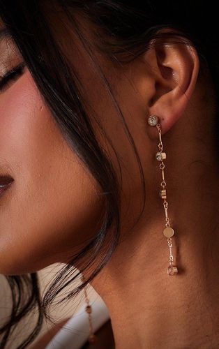 Womens Gold Jewel Detail Tassel Statement Earrings - - One Size - NastyGal UK (+IE) - Modalova
