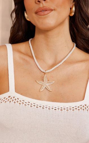 Womens Gold Rope Twist Starfish Statement Necklace - - One Size - NastyGal UK (+IE) - Modalova