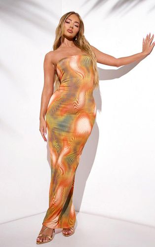 Womens Printed Slinky Bandeau Maxi Dress - 4 - NastyGal UK (+IE) - Modalova