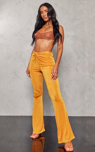 Womens Bright Slinky Acetate Twist Front Flares - 8 - NastyGal UK (+IE) - Modalova