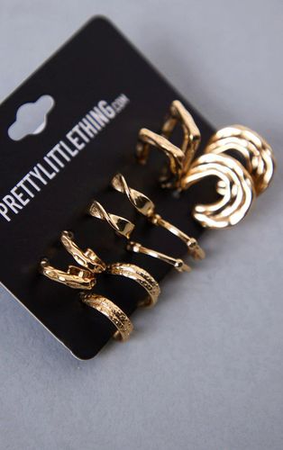 Womens Gold Crinkle Hoop Multipack Earrings - - One Size - NastyGal UK (+IE) - Modalova
