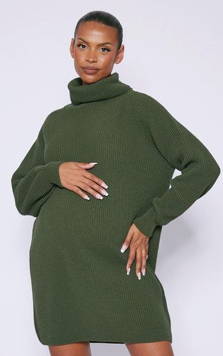 Womens Maternity Olive Khaki High Neck Oversized Jumper Dress - - 10 - NastyGal UK (+IE) - Modalova