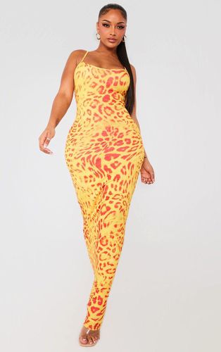 Womens Shape Leopard Print Jersey Strappy Maxi Dress - 6 - NastyGal UK (+IE) - Modalova