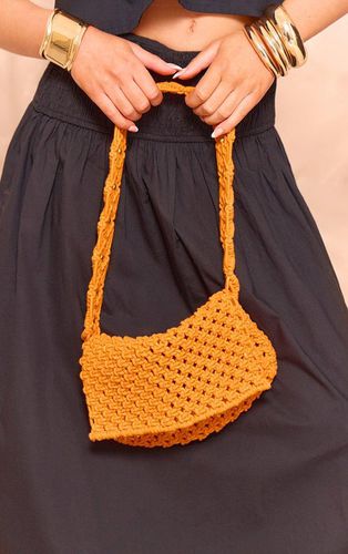 Womens Knit Macrame Gold Bead Shoulder Bag - One Size - NastyGal UK (+IE) - Modalova