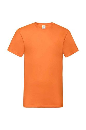 Value V Neck T-Shirt - Orange - S - Fruit of the Loom - Modalova