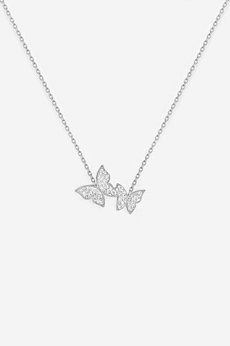 Womens Silver Butterfly Necklace - - 18 inches - NastyGal UK (+IE) - Modalova