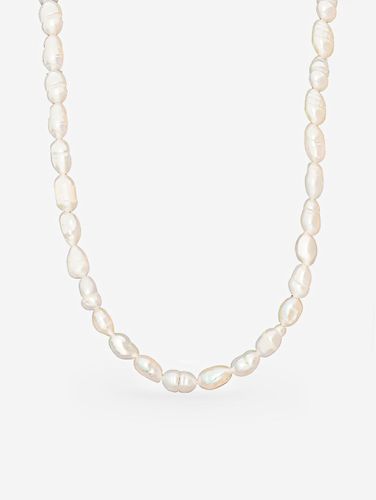 Womens Silver Baroque Pearl Necklace - - 18 inches - MUCHV - Modalova
