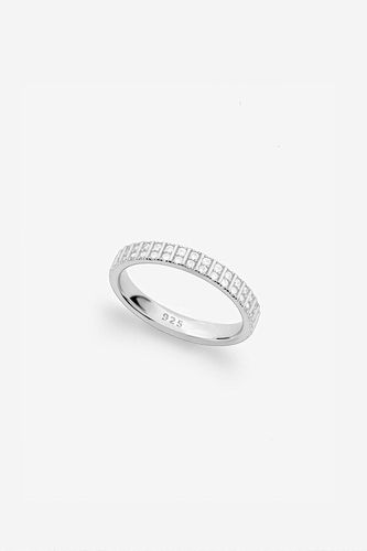 Womens Silver Double Row Stacking Ring - - O - MUCHV - Modalova