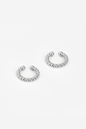 Womens Silver Bobble Sphere Ear Cuffs - - One Size - MUCHV - Modalova