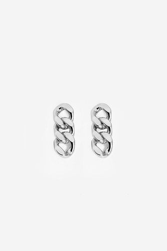 Womens Silver Chain Dangle Stud Earrings - - One Size - MUCHV - Modalova