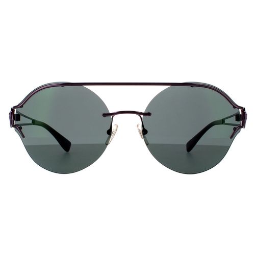 Womens Round Violet Dark Grey Mirrored Green Sunglasses - - One Size - NastyGal UK (+IE) - Modalova