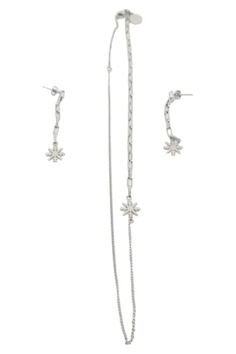 Schmuckset Schneeflocken Halskette Ohrringe Damen - PURELEI - Modalova