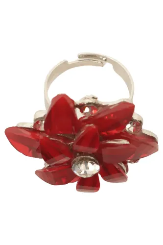 Vintage Modeschmuck Ring mit Strass Blumenmuster - MARKENLOS - Modalova