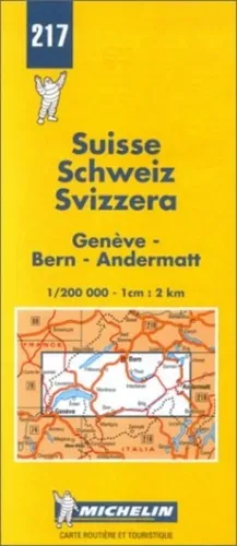 Michelin Karte 217 Schweiz Genf Bern Andermatt Landkarte Gelb Reise - TRAVEL HOUSE MEDIA - Modalova