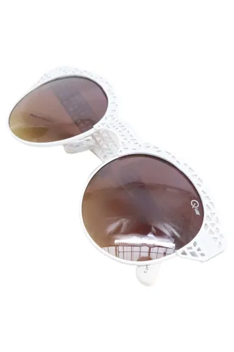 Sonnenbrille Weiß Braun Damen Vintage - QUAY AUSTRALIA - Modalova