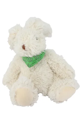 Weißer Teddybär Plüsch 20 cm Kuscheltier mit grünem Tuch - UNI TOYS - Modalova