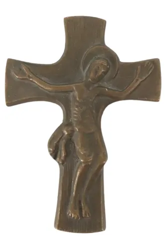 Wandschmuck Jesus am Kreuz Metall 11cm Religiös - Stuffle - Modalova