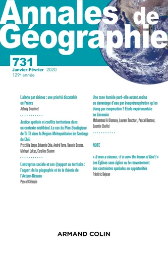 Annales de Geographie 731 2020 Armand Colin Taschenbuch Blau - Stuffle - Modalova