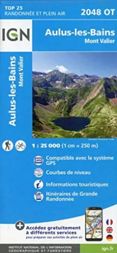 Aulus-les-Bains Wanderkarte 1:25 000 Topografisch Blau - IGN - Modalova