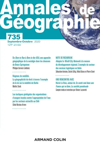 Annales de Géographie 735 Varia 2020 Taschenbuch - ARMAND COLIN - Modalova