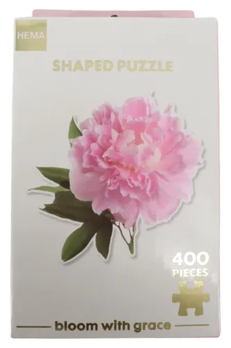 Shaped Puzzle 400 Teile Rosa Blumenbild 'Bloom with Grace' - HEMA - Modalova