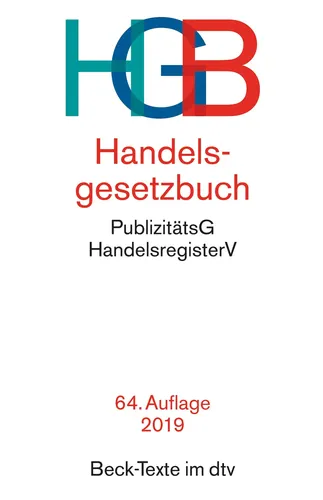 HGB Handelsgesetzbuch 64. Auflage 2019 Beck-Texte Taschenbuch Rot - Stuffle - Modalova