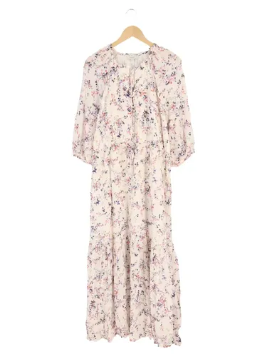 Damen Midi Kleid Gr. 42 Blumen Pastell Boho Chic - APRIORI - Modalova