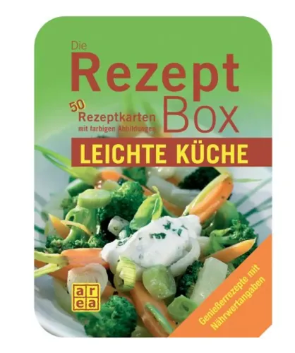Rezept Box LEICHTE KÜCHE Taschenbuch Grün 50 Karten - AREA - Modalova