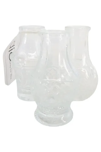 Vase 3er Set Glas Schliffdekor 8cm Deko - DIO - Modalova