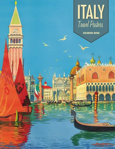 Italy Travel Posters Colouring Book: CB163 - POMEGRANATE COMMUNICATIONS - Modalova