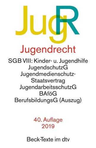 Jugendrecht JugR SGB VIII - Beck 40. Auflage 2019 - DTV - Modalova