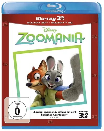 Zoomania 3D+2D Blu-ray, , FSK 0, Buntes Animationsabenteuer - DISNEY - Modalova